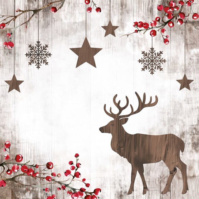 PAPSTAR Kerstservietten X-mas Deer motief