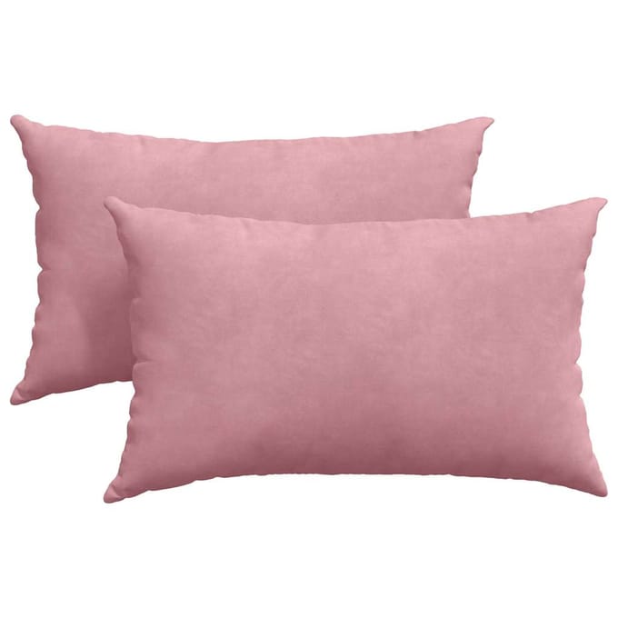 vidaXL - Zitkussens - 2 - pcs - Roze - 50 - x - 30 - cm - Corduroy - stof