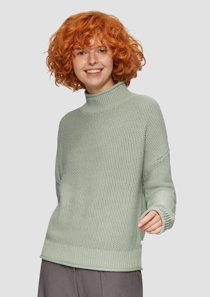 Pull col montant relaxed in knit voor vrouw QS