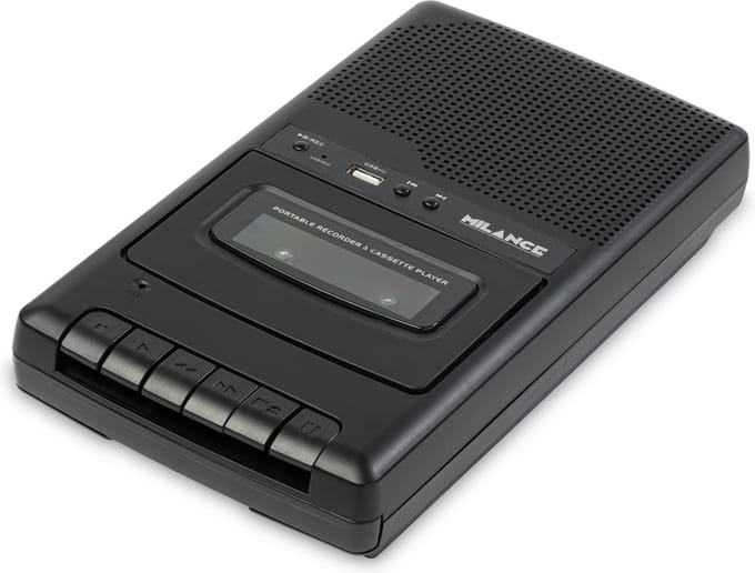 Draagbare Cassette Speler met USB & Opnamefunctie - Walkman - Cassette Recorder - Incl. Batterijen