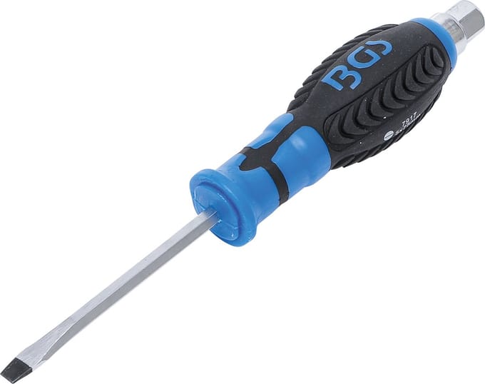 BGS schroevendraaier met buitenzeskant gleuf 5 mm klinglengte 75 mm - 7917