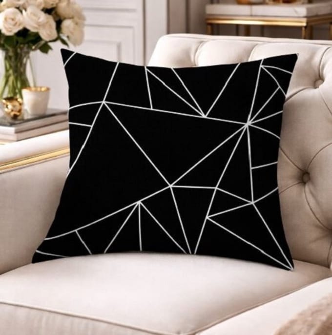 Black & White Living Collection Kussenhoes - 45 x 45 cm