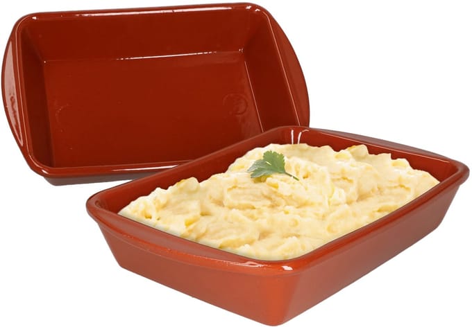 Set van 2 ovenschalen ECKI L Ton 26x19 cm - 99522