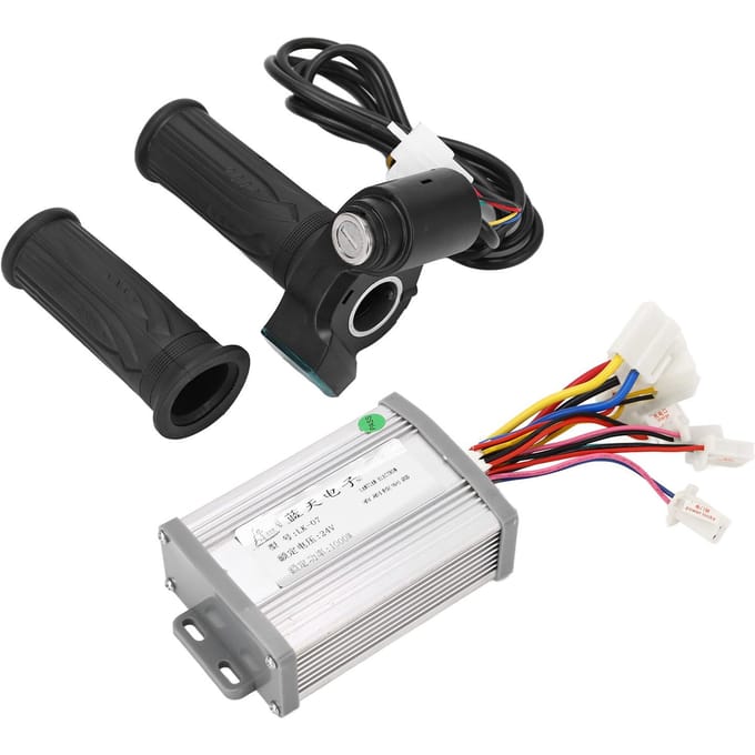 24V 1000W Fiets Geborstelde Motor Controller met Draaigashendel Sleutels Elektrische Fiets black