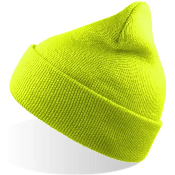 Atlantis Headwear - Wind Beanie Recycled - Yellow Fluo - One Size