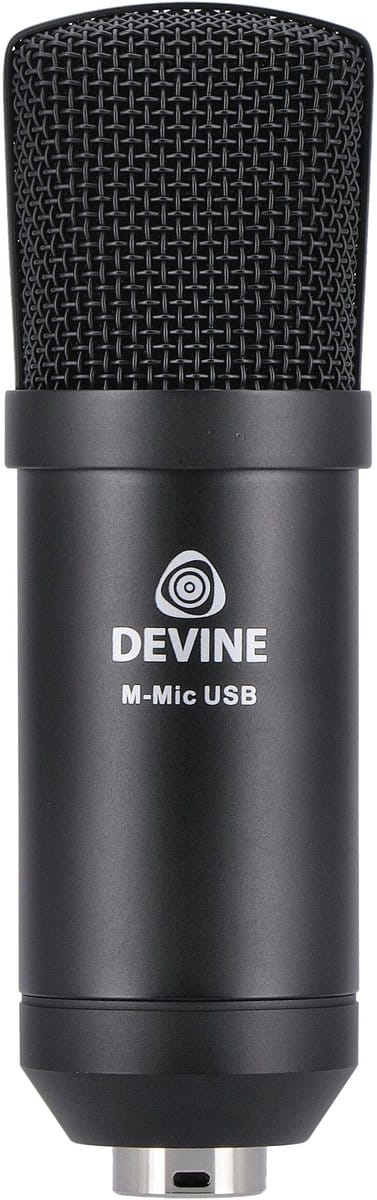 USB Condensatormicrofoon - incl. statief - Met gratis lessen - Zwart Devine M-Mic USB BK