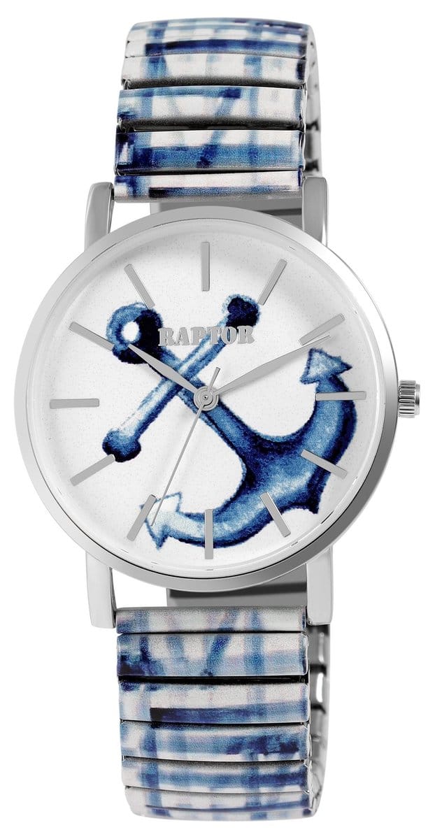 Raptor Herenhorloge siliconen JW20204 met echte leren band, 5ATM, basic, modern, zakelijk