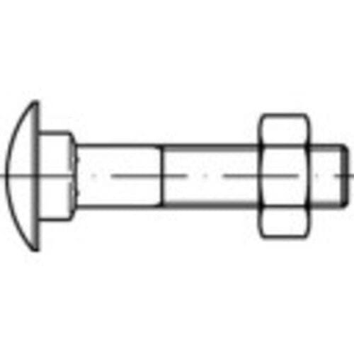 TOOLCRAFT 111157 Platbolschroef M6 90 mm Buitenzeskant DIN 603 Staal 100 stuk(s)