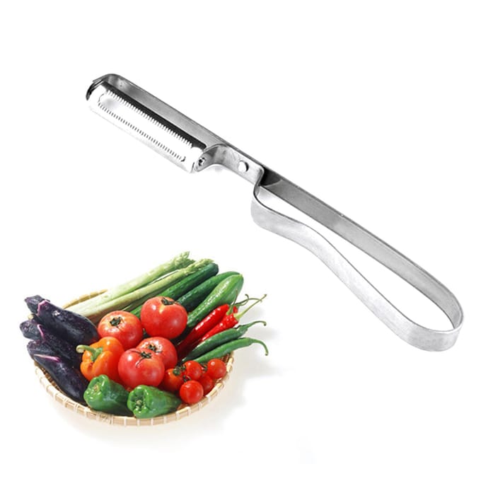 RVS Draaibare Groenteschiller L-vormige RVS Schiller voor Thuiskeukens Fruit white
