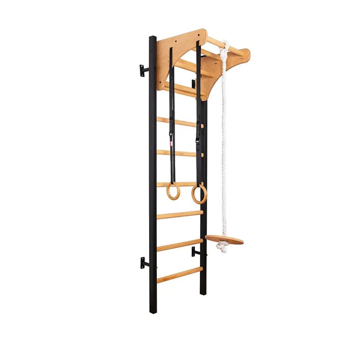BenchK klimrek Set 211B met Kinderspeelaccessoires 211B zwart + A076 beuken