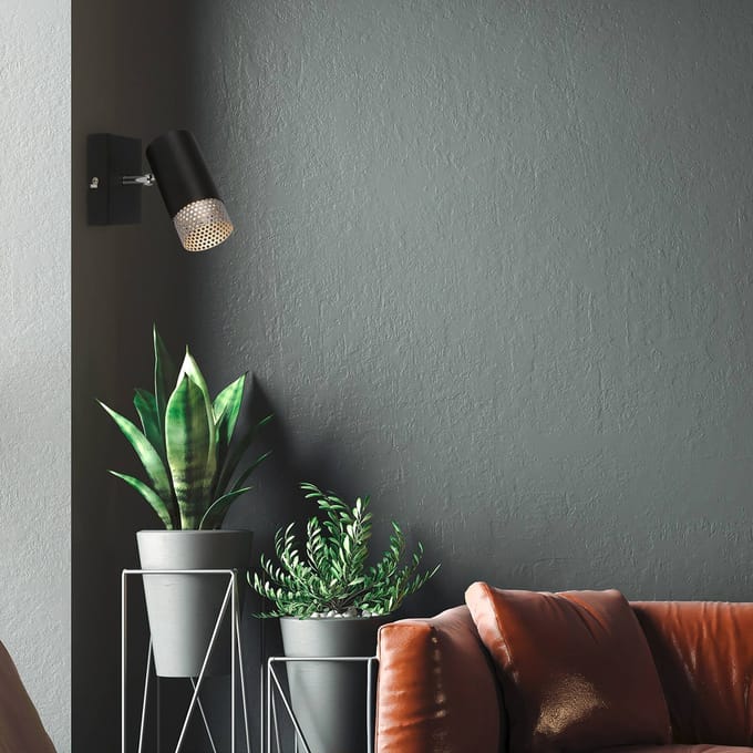 Briloner Wandspot Plek GU10 zwart/zilver 1-lamp