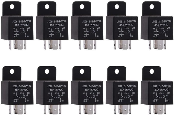10 Stuks 24V 40A Auto Relais 5 Pin - Schakelaar voor Auto en Motor