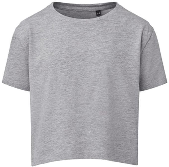 TriDri - Boxy Kinder T-Shirt - Heather Grey maat 7/8