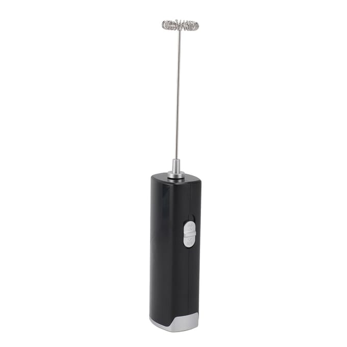 Mousseur à Lait Électrique Multifonctionnel Efficace à Faible Bruit Mini Mousseur à Main Baguette pour Café Lattes L blanc