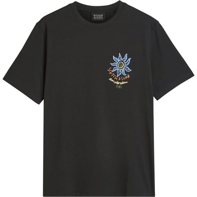 T-shirt met labelprints en ronde hals