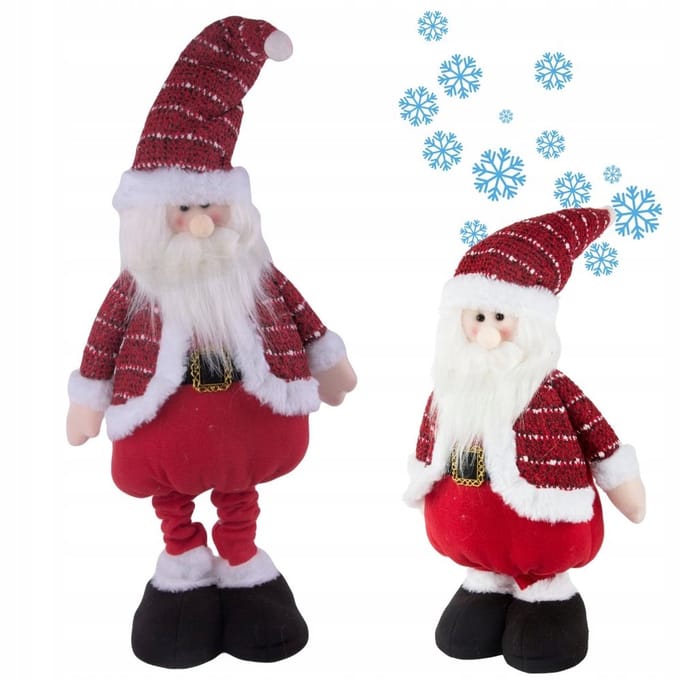 MIKOŁAJ TELESKOPOWY - Kerstkabouter - 60cm - Telescoopbenen - Rood