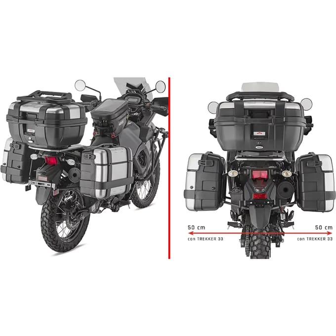 Motor zijtas houder Givi Kawasaki 650