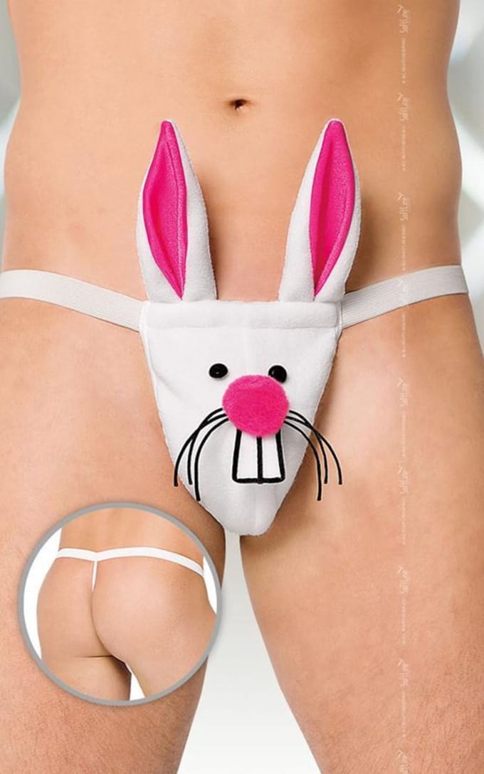 Softline Collection - Grappig konijnen string voor heren S t/m L