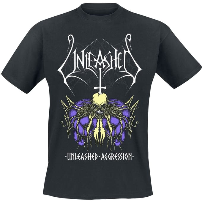 Unleashed T-shirt - Aggression - S tot XXL - voor Mannen - zwart