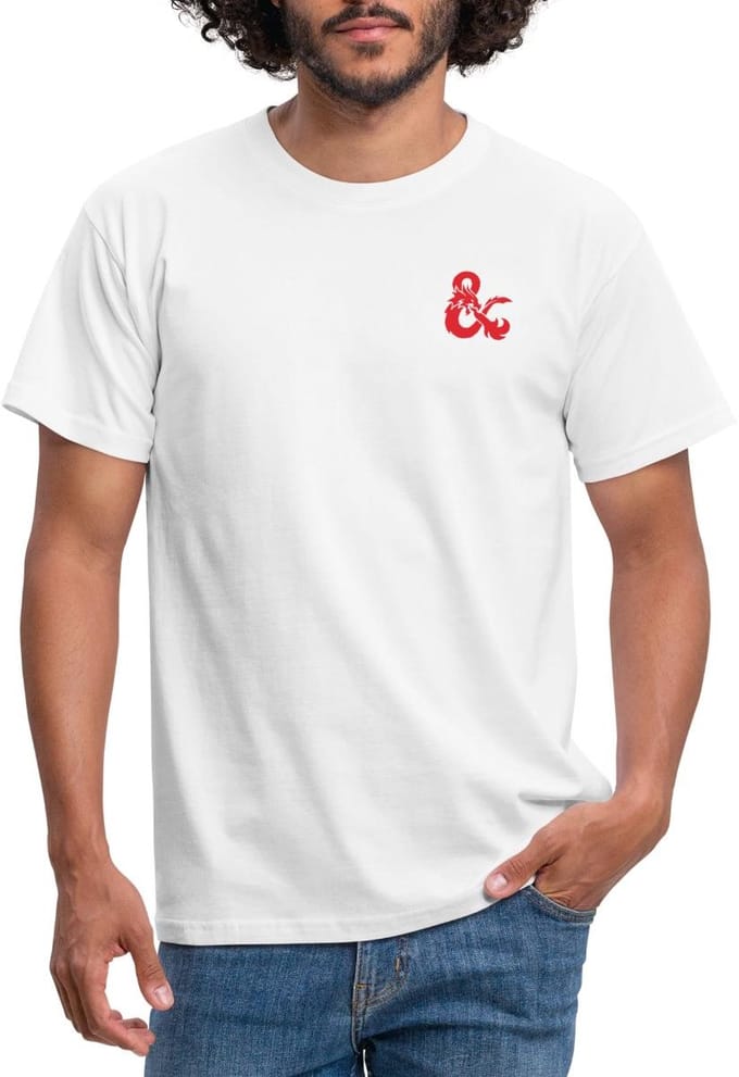 Dungeons And Dragons Logo In Rood T-Shirt Heren