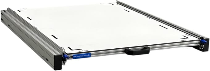 Aluminium schuifframe voor camper 80x60 cm met Global Volkern topplaat 6 mm