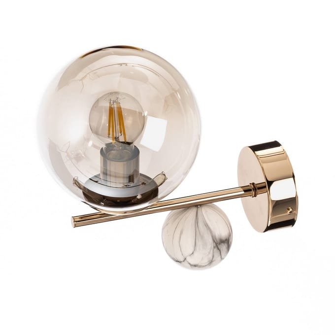 Lucea Wandlamp Toppo, goud, 1-lamp