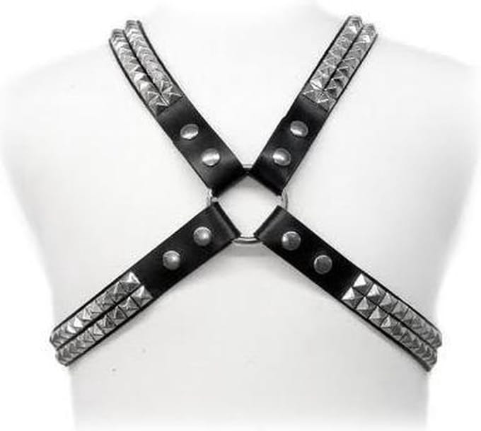 Leather Body - Pyramid Stud Harnas