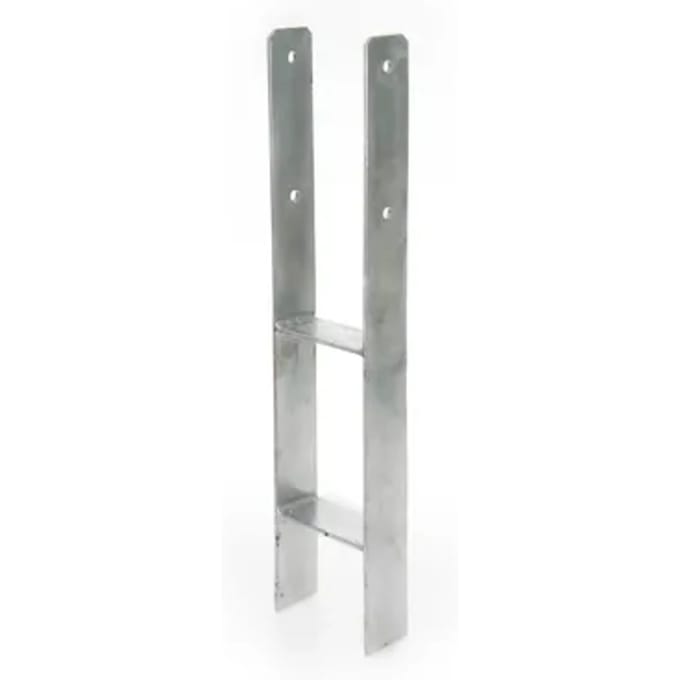 Solid H-paalhouder Grijs 60x12cm