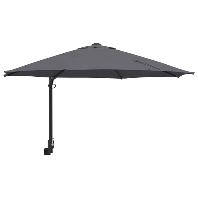 vidaXL - Tuinparasol - 248 - x - 248 - x - 148 - cm - Polyester - en - Staal - Antraciet