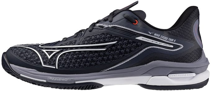 Mizuno Tennisschoen Padelschoen Wave Exceed Tour 6CC Heren Blauw Wit Grijs