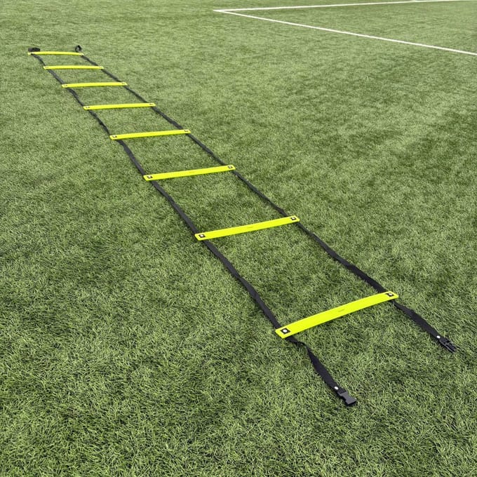 Loopladder 6 meter vaste treden | Inclusief draagtas - Trainingsmaterialen - Speedladder - Tacticcoach Trainingsladder