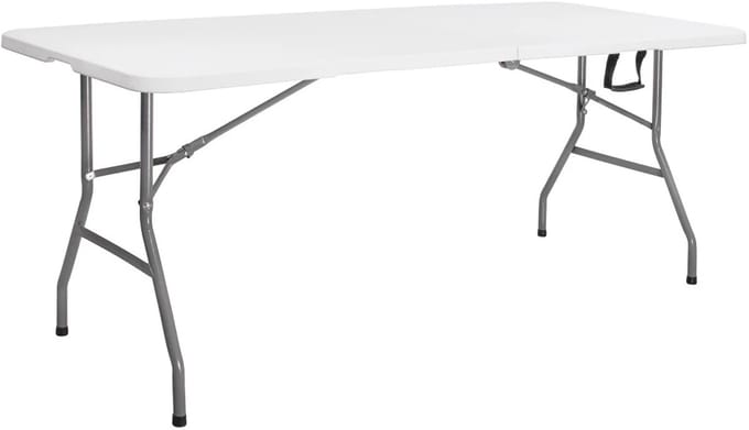 RCG Vouwtafel Wit – Inklapbare Plastic Tafel 180×74 cm