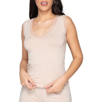 Bustier met jarretel Luna Splendida Mouwloze V-hals top Cotton Touch Splendida