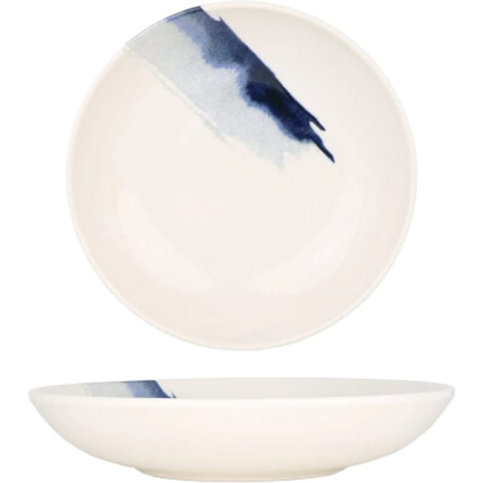 Bonna Diepbord - Blue Wave - Porselein - 23 cm (1000cc) - set van 6