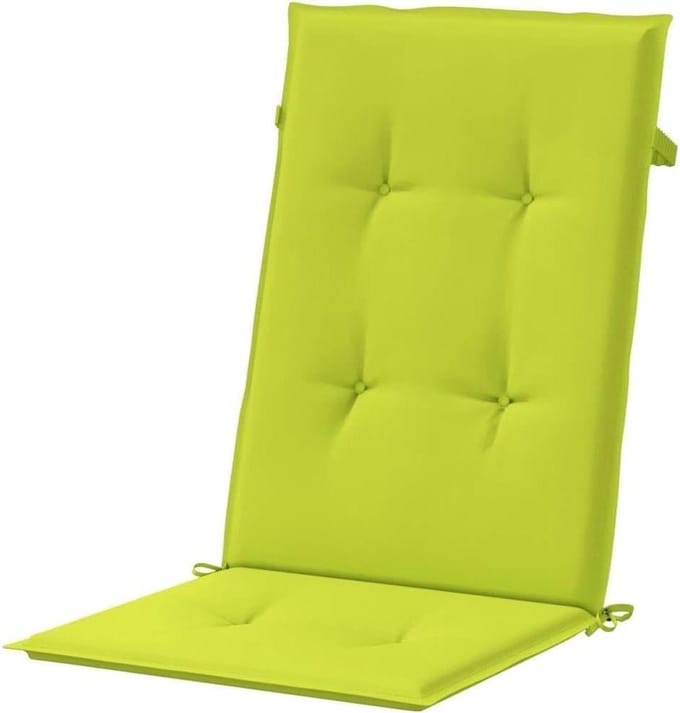 Tuinstoelkussens Hoge Rug - Zitkussens Set - Buiten Ontspannen - Waterdicht Polyester - 120x50 cm - Knalgroen