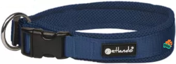 Petlando Mesh Halsband - Navy - maat XL - 50-55 cm