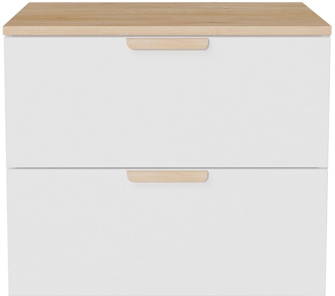 Vente-unique Zwevende onderkastje met plank - Wit - B60 cm - AVORELI