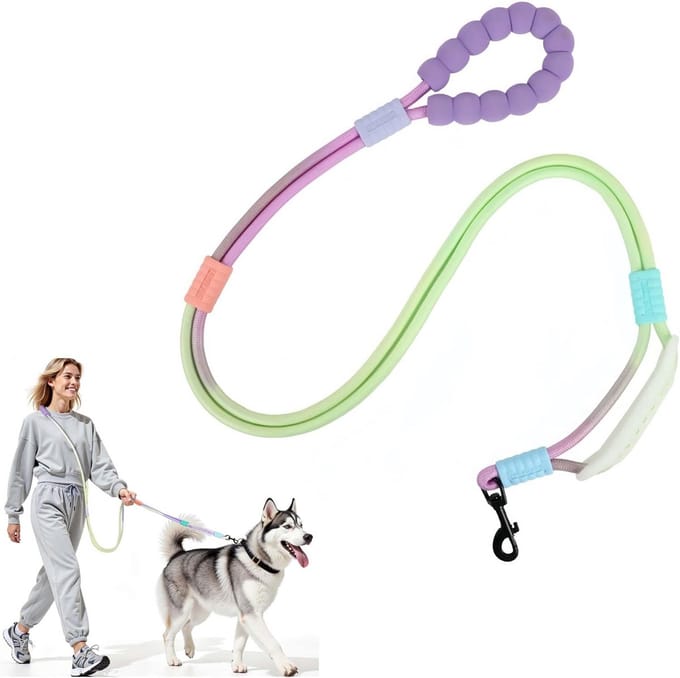 Handsfree Hondenriem met Dubbele Handvatten en Verstelbare Tailleband - Ideaal voor Lopen en Trainen