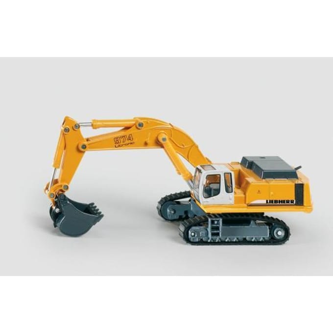 SIKU 1874, Liebherr hydraulische graafmachine, 1:87, metaal/kunststof, geel, beweegbare graafarm