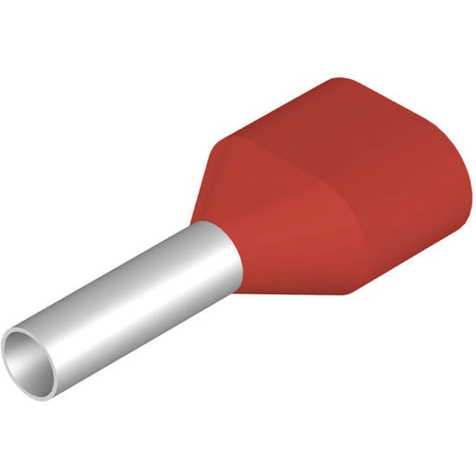 Weidmüller 9004410000 Dubbele adereindhulzen 1.5 mm² Deels geïsoleerd Rood 500 stuk(s)