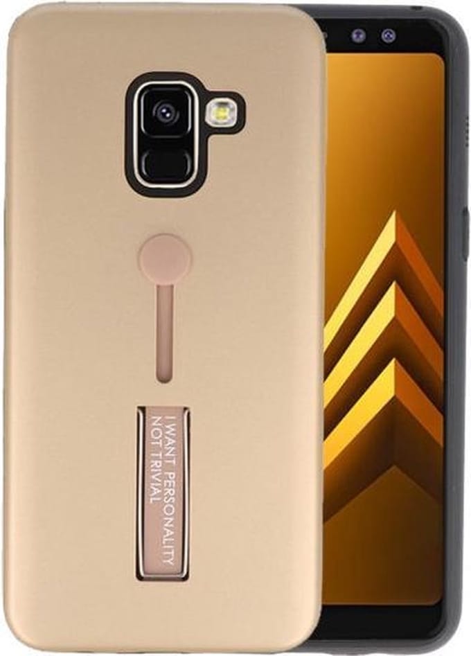 Goud Stand Case hoesje voor Samsung Galaxy A8 2018