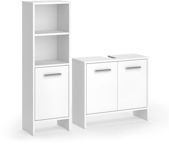 Vicco Badkamermeubelset Karli, Wit, 2-delig