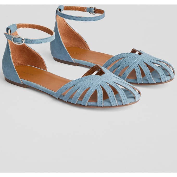 LK Bennett Fl Aubrey Plaited Front Powder Blue Größe: 40 | Sandalen Outlet | Damen | Blau