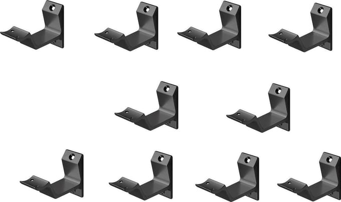 Leuninghouder zwart - Opschroef - Hol zadel  Hermeta - 3542-18 - 10 stuks