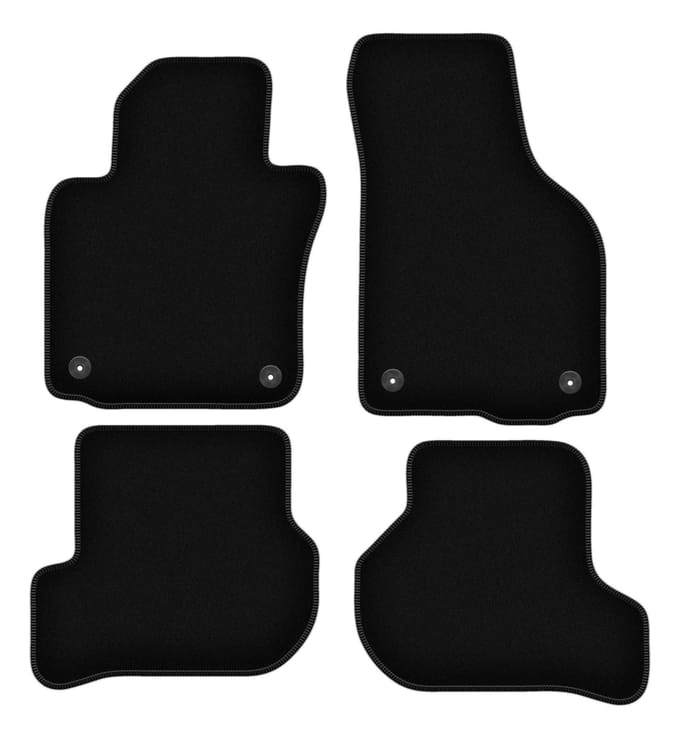 BASIC zwarte veloursmatten voor: Volkswagen Golf V hatchback, variant, stationwagen (2003-2009)
