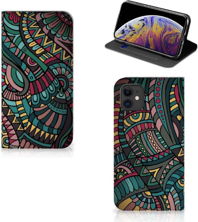 Apple iPhone 11 Hoesje met Magneet Aztec