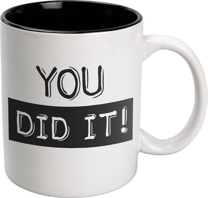 Zwart Wit Mok - You did it
