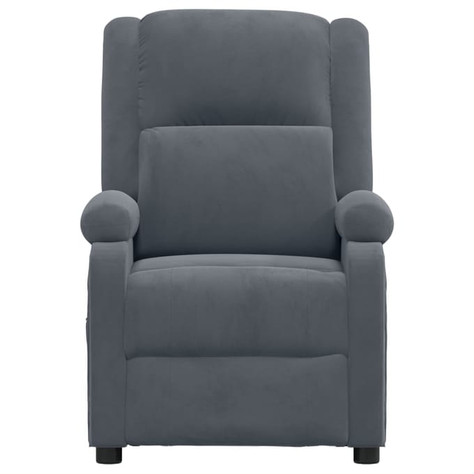 vidaXL - Fauteuil - verstelbaar - fluweel - donkergrijs