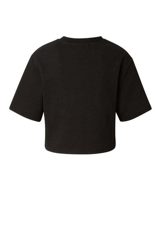 Urban Classics Ladies Structured Jersey Cropped Tee Dames T-shirt - zwart - S