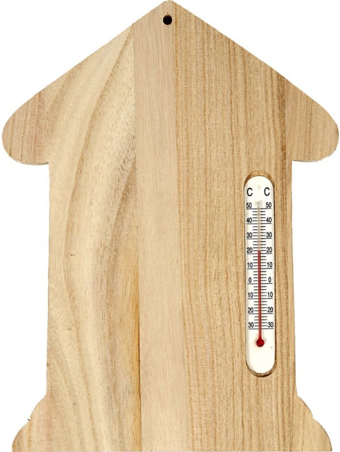 CC Thermometer Huisje 23,5x16,5 cm